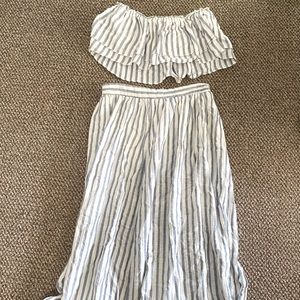 Two piece Listicle Top and Skirt Set